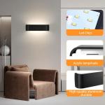 16W wandlamp LED binnen modern wandlamp zwart up down licht wandverlichting neutraal wit trapverlichting IP44 gangverlichting voor woonkamer slaapkamer gang enzovoort, van aluminiu