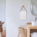 2er Set Toilettenpapierhalter ohne Bohren, Vintage Handtuchhalter aus Seil und Holz, Selbstklebende WC Papier Halterung, Industriestil Bad Dekoration, Boho Design, Geeignet für Ba