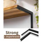 Wandrek, hout, set van 2, metalen planken, , lang, wandrek, natuur, decoratie, opbergplanken voor keuken, slaapkamer, woonkamer, badkamer, 60 cm