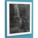 Monaco Fotolijst, 50 x 100 cm, wit hoogglans, fotolijst, metaallook, geborsteld aluminium, posterlijst, verwisselbare lijst