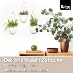 Hangende bloempotten, set van 3 stuks, keramische hanglampen, wandvazen voor planten, hangende bloempotten voor binnen, wandplantenhouder, Scandinavische decoratie, wanddecoratie v