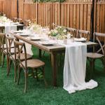 Tafelloper, 6 stuks beige kaasdoek, tafelloper, boho-mousseline, decoratieve stof, rustieke gaas, tafelloper voor bruiloft, verjaardag, decoratie, 90 x 300 cm
