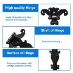 6 stuks klassieke decoratieve T-, 3,2 inch zware zinklegering T-riem antieke schuurdeur met schroeven (zwart)