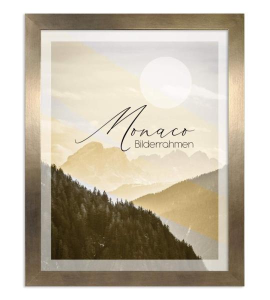 Monaco Fotolijst, 35,5 x 47,5 cm, brons, fotolijst, metaallook, geborsteld aluminium, posterlijst, verwisselbare lijst