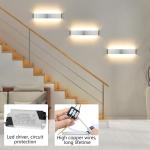 Led-wandlampen, 20 W, 50 cm, modern licht, aangenaam aluminium licht, verlichting voor woonkamer, slaapkamer, woonkamer, hal, trap, lichaam, zilver, 3000 K warm wit