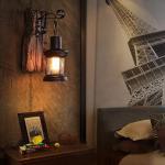 Vintage retro wandlamp nostalgische wandlampen metaal glas spuitverf industriële wind creatieve E27 rustieke houten wandverlichting restaurant wandlamp gang keuken slaapkamer woon