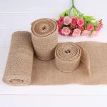 Jute Lint Stof Rustiek Jute Lint Roll Jute Rollen, Brede Jute Linten Natuurlijk voor Feest Decoratief DIY Handgemaakte Ambachten Kunst, Kerstdecoratie (50mm)
