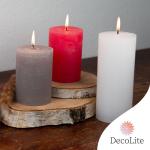 : 4 x rustieke pool-stompkaarsen 120/78 mm. Brandduur ca. 60 uur! incl. Candle Profi staafaansteker - Duitse merkfabrikant - RAL gecertificeerd (wit)