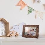 Rustieke fotolijst, 10 x 15 cm, set van 7 in verschillende kleuren, voor wand- en tafelopstelling