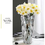 Glazen bloemenvaas, moderne minimalistische vaas, Scandinavisch glas, bloemen, handgemaakte bloemarrangement, decoratie, hydrocultuur, ornament voor thuis, eettafel, cadeau voor br