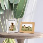 Rustieke fotolijst, 10 x 15 cm, set van 7 in verschillende kleuren, voor wand- en tafelopstelling