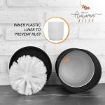 Toiletpot borstel en houder, overdekte badkamer toiletborstel voor moderne boerderij badkamer decor, staande rustieke toiletpot borstel met houder, badkamer decor sets, gegalvanise