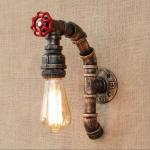 Vintage Retro Wandlamp Industrie Metaal IJzeren Waterpijp Wandlamp Rustiek Landelijk E27 Antiek Messing Restaurant Café Bar Keuken Slaapkamer Wandlamp Woonkamer Gang Wandverlichti