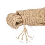 Jute touw, 14 mm dik, 10 m, tuinhenneptouw, bruin jute touw voor kattenkrabpaal, 14 mm rustiek decoratief henneptouw voor doe-het-zelf knutselen, ophangen en decoraties