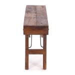 Opvouwbare zitbank Aldo | 112x48x28cm (BxHxD), gerecycled hout | rustieke houten bank, keukenbank gemaakt van massief hout, bijzetbank, gangbank, tuinbank | kleur: 02 lichtbruin