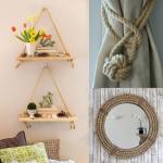 Jute touw, 16 mm dik, 10 m, tuinhenneptouw, bruin jute touw voor kattenkrabpaal, 16 mm rustiek decoratief henneptouw voor doe-het-zelf knutselen, ophangen en decoraties
