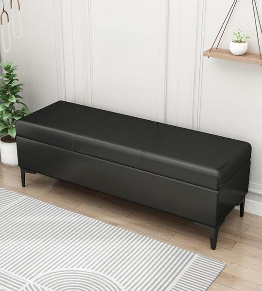 Grote Gestoffeerde Opslag Ottomaanse Bank met Kunstlederen Afwerking Toy Box Organizer Salontafel en Slaapkamer Bank met 300 Lbs Gewicht Capaciteit