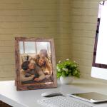 Rustieke fotolijst, 20 x 25 cm, set van 7, wand- en tafelfotolijst, geschikt voor slaapkamer, woonkamer, kantoor of hal