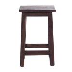 RUSTIC HOUTEN ZITKRUK MADERO | 48x30x30 cm (HxBxD), gerecycled hout | houten kruk | Kleur: 03 donkerbruin