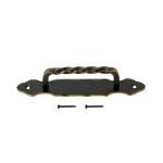 Handvat Antaba Handgreep Deurkruk Wicket 190 mm, Staal Smeedijzer Poedercoating, Elegant Antiek, Kleur Oud Goud, 1 stuk