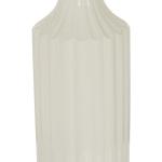 Keramische geometrische vaas, 9" x 6" x 14", wit