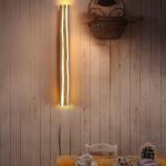 Wandlamp led-wandlamp, hout, 16 W, voor binnen, 100 cm, warmwit, trappenhuislamp, modern design, slaapkamerlamp, wandverlichting voor woonkamer, slaapkamer, hal, trappenhuis