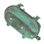 Buitenlamp messing controleglas IP64 E27 roestvrij staal, weerbestendig, zeegroen, antieke decoratieve wandlamp Ingang naar huis buiten Tuin