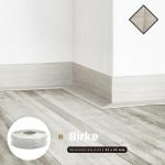 Zachte plint, 5 m, berk, 32 x 23 mm, pvc, zelfklevend, knikhoek plint, hoekprofiel, aansluitprofiel, vloerlijst, rubberen plint