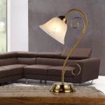 Elegante Tafellamp ATHEN Landelijke Stijl Rustiek in Messing Witte Bureau Bureau Bedside Tafellamp