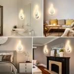 Draadloze LED wandlamp op batterijen dimbaar wandlamp magnetisch met aanraakschakelaar 3 kleurtemperaturen voor woonkamer slaapkamer gang oplaadbare wandlampen, wit