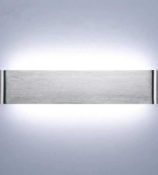 18W 40CM wandlamp binnen moderne wandlamp zilver up and down licht IP44 ganglamp gangverlichting voor slaapkamer gang woonkamer trap, enz. Koud wit