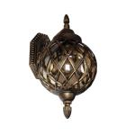 XXL buitenwandlamp Kairo van gegoten aluminium in koper antiek IP44 weerbestendig H: 40 cm voor terras tuin huismuur buitenverlichting wandlamp binnenplaats