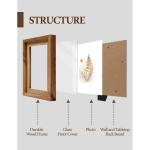 Fotolijsten 7x5 Fotolijsten 5x7 inch Houten voor Muur Vriend Familie Kerst Verjaardagscadeau Echt Glas met Mounts Schuur Hout Diepe Rustieke Frames Display Verticaal Horizontaal Bu