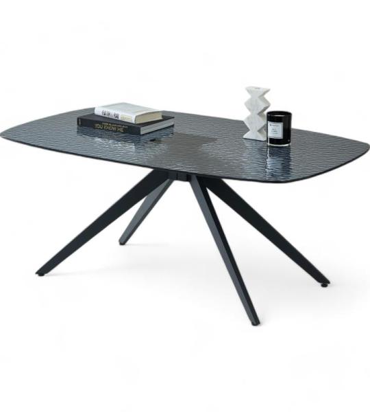 Elias Salontafel in zwart, buitengewone salontafel met metalen frame voor je woonkamer, metaal, 110 x 44 x 70 cm