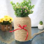 Jute touw, 10 mm dik, 10 m, tuinhenneptouw, bruin jute touw voor kattenkrabpaal, 10 mm rustiek decoratief henneptouw voor doe-het-zelf knutselen, ophangen en decoraties
