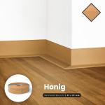 DQ-PP Zachte Plint, 5 m, honing, 32 x 23 mm, pvc, zelfklevend, knikhoek plint, hoekprofiel, aansluitprofiel, vloerlijst, rubberen plint