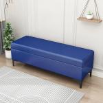 Faux Lederen Opslag Ottomaanse Bank voor Slaapkamer met Toy Box Organizer en 300lbs Ondersteuning Extra Lange Gestoffeerde Salontafel Bank