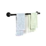 Rohr Handtuch Bar Wand montiert Industriehandtuch Rack Halter Rustikale Heavy Duty Badezimmer Hardware (24 inch, Schwarz)