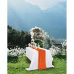 Tafelloper, 6 stuks, oranje, 55 x 300 cm, rustieke gaas, boho-tafelloper, kaasdoek, Cheesecloth, bruiloft, tafelkleed voor bruiloftsfeest, bruidsfeest, tafeldecoratie