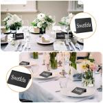 Set van 20 kleine krijt, kleine om te beschrijven, prijskaartjes, standaard in L-vorm, buffet met 2 pennen en 1 poetsdoek, leisteenbord voor gastronomie, buffet, café, bruiloft,