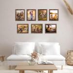 Rustieke fotolijst, 20 x 25 cm, set van 7, wand- en tafelfotolijst, geschikt voor slaapkamer, woonkamer, kantoor of hal