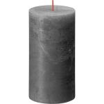 Rustieke stompkaarsen, antraciet, set van 4 stuks, lengte brandduur 60 uur, ongeparfumeerd, natuurlijke plantenwacht, zonder palmolie, 13 x 7 cm