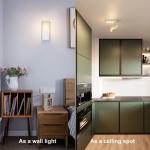 Wandlamp, E27, vintage, industrieel, draaibaar, retro, van metaal, wandlamp, voor trap, hal, slaapkamer, woonkamer, keuken, wit, lamp niet inbegrepen
