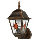 Buitenlamp met bewegingsmelder koper antiek H: 37,5 cm E27 sensor verlichting huis muur balkon terras