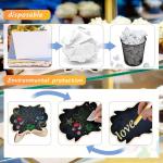 Kleine Kreidetafeln zum Beschriften, 12pcs Mini Tafeln mit Ständer, Löschbar Memotafel Tischschilder, Holz Kreidetafel Klein für Buffet, Hochzeit, Geburtstag Parties Tischdeko