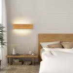 Led-wandlamp voor binnen, 32 cm x 2 11 W, houten design, hallamp, trappenhuislamp, 3000 K, warmwit, nachtlamp, wandverlichting, binnenverlichting voor woonkamer, slaapkamer, hal, t