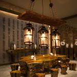 Hanglamp Vintage Hangende Verlichting Eetkamer Kroonluchter Binnen Retro Industriële Hangende Lamp Van Hout Metaal Glazen Lampenkap E27 Plafondverlichting Bar Hoogte Verstelbaar P