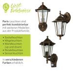 Licht-ervaringen K/CX/189907/091666 rustieke buitenwandlamp tuinlantaarn aluminium tuin huis binnenplaats., zonder bewegingsmelder