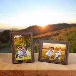 7 stuks fotolijsten set 10x15 cm voor 15x10 foto's en foto's, bruine fotolijst collage, wand- of tafelstandaard - cadeau vriend
