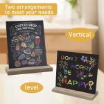 4 stuks kleine om te beschrijven, met 4 stiften en poetsdoek, mini-krijtbord, buffet, leibord om te beschrijven voor bar, café, verjaardag, bruiloft